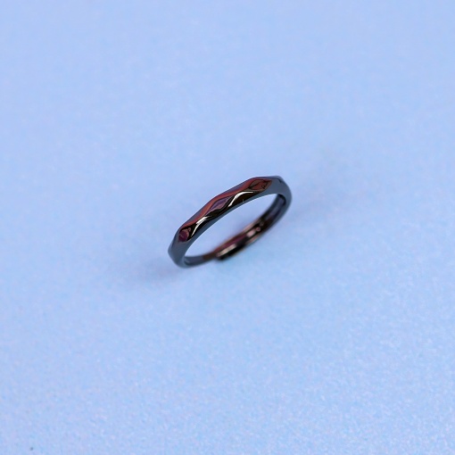 Кольцо "Ромб" черный