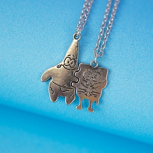 Кулон парный "Best Friends" губка и звезда