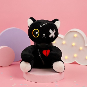 Мягкая игрушка "Cat Dark", черный 25 см