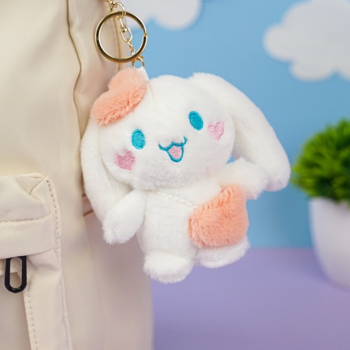 Мягкий брелок "Синнамон" персиковый, 10 см