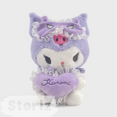 Мягкая игрушка "Куро" фиолетовое сердце, 25см