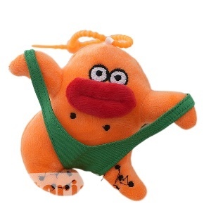 Мягкий брелок "Crazy duck" оранжевый