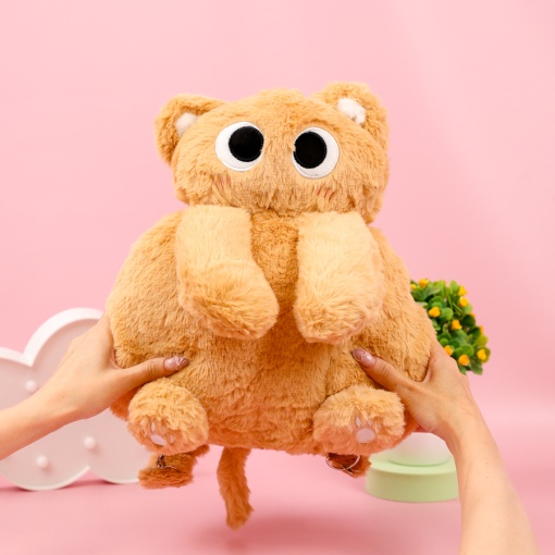 Рюкзак "Плюшевый Кот" Большие глазки, коричневый