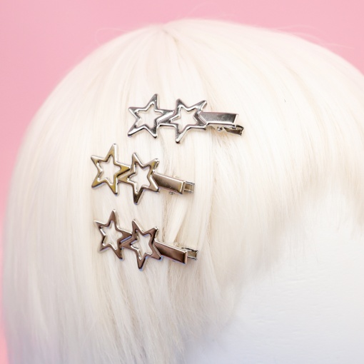 Набор заколок "Silver" Звезды, 3 шт.