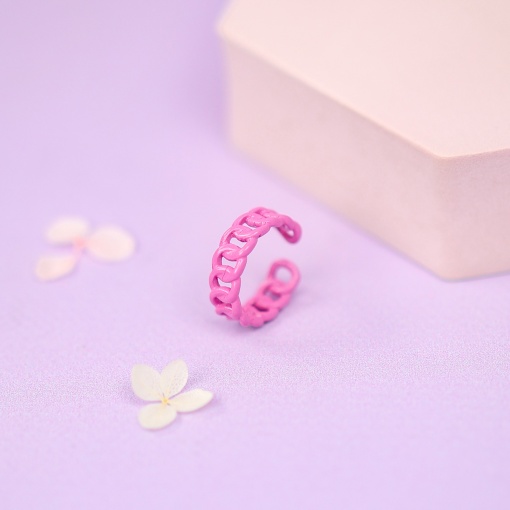 Кольцо "Chain" розовый
