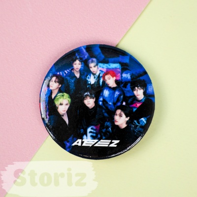 Значок круглый "K-pop" Ateez №1, 56мм