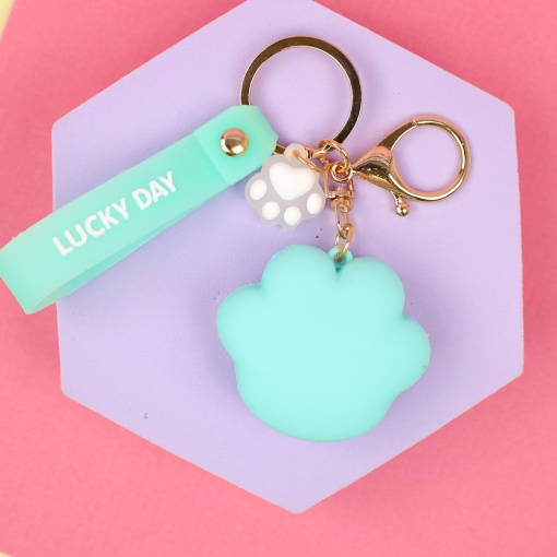 Брелок "Лапка" голубой 