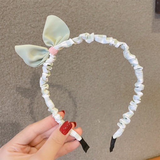 Ободок для волос "Cute bow" светло-зеленый