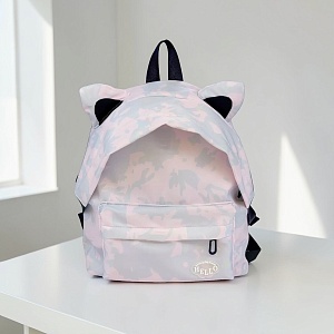 Рюкзак "Spotted ears" серо-розовый оптом со склада в Москве