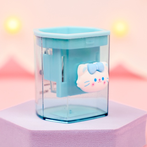 Точилка "Котик", голубой