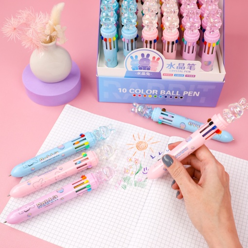 Ручка с десятью стержнями "Rabbit 10в1" №7417, в ассортименте 1шт.