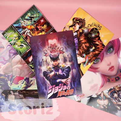 Набор постеров в ассортименте "Jojo's Bizarre Adventure №3" 8 шт, 42х29см оптом