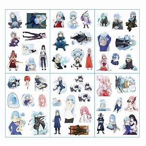 Набор наклеек "О моём перерождении в слизь" A6, 6 листов