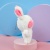 Мягкий брелок "Кролик с щечками" белый, 12 см