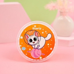 Слайм "Magic" с неоновыми оранжевыми блёстками + шарики, 150 гр. STORIZ