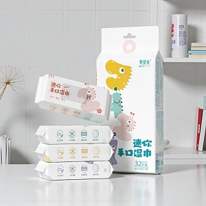 Влажные салфетки Mini "JHSY" в ассортименте, 1 уп. по 8шт.