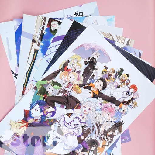 Набор постеров "Re: Zero" 8 шт, 42х29см оптом