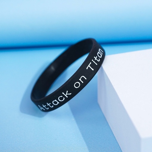 Браслет силиконовый "Attack on Titan" черный