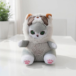 Мягкая игрушка "Котик в костюме" Енот 20см
