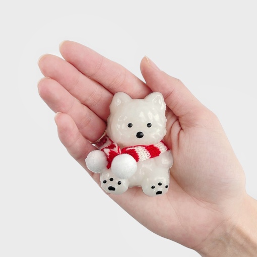 Антистресс "Собачка в шарфике" белый