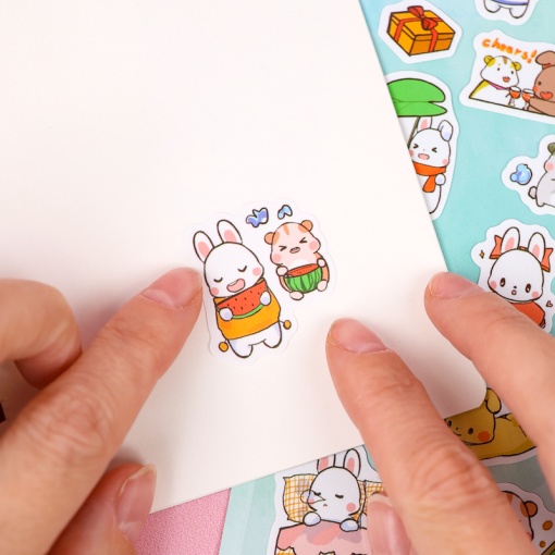 Набор наклеек "Happy Animals" bunny, 1 лист