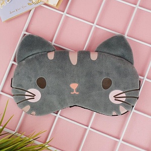 Маска для сна "Котик" темно-серый