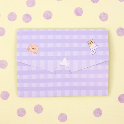 Конверт-открытка "Bear" №01, синий