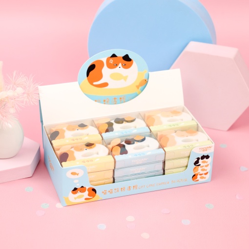 Набор стирательных резинок "Cat Cake Eraser" №2255, 24шт