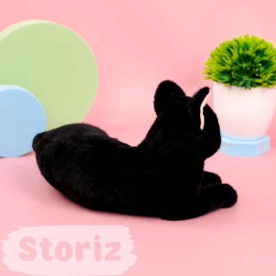 Мягкая игрушка "Кошка" черный, 30см