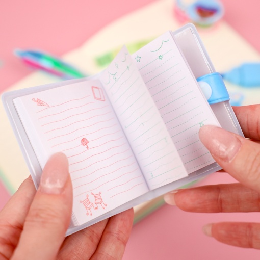 Набор канцелярский "Хагги Вагги" голубой (ручка, блокнот, маркер, скотч)