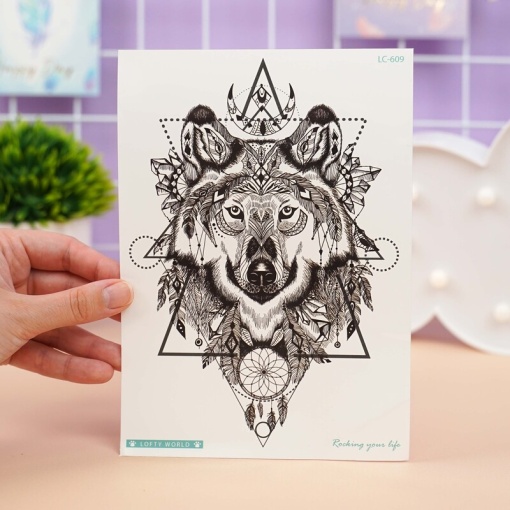Временная татуировка "Animals" LC-609, 21х15 см