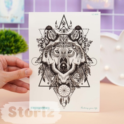Временная татуировка "Animals" LC-609, 21х15 см