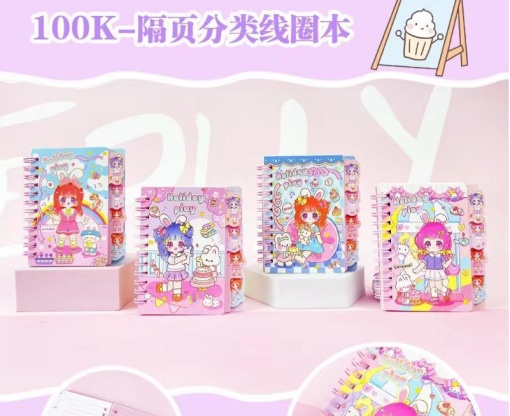 Мини-блокнот на пружине "Girl" Holiday play 95х116мм, в ассортименте 1шт