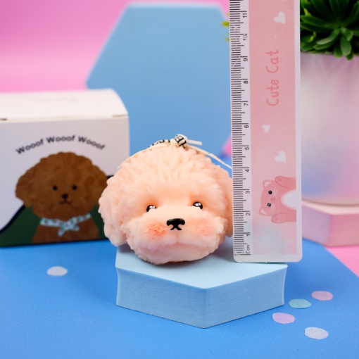 Свеча-арома "Teddy Dog" розовый  оптом