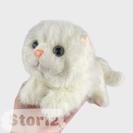 Мягкая игрушка "Lazy Cat" белый, 25см