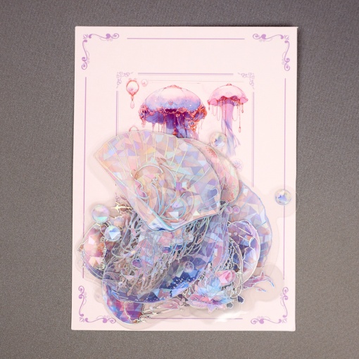 Набор наклеек "Медуза" сиреневый (20шт.)