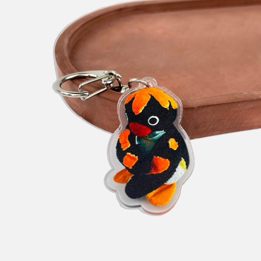 Брелок акриловый "Пингвин" в апельсиновой корке №3