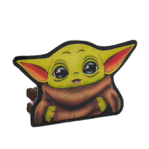 Наклейка голографическая "Йода" 3D, №01