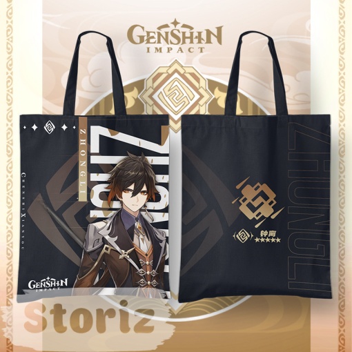 Сумка тканевая "Genshin Impact" Zhongli