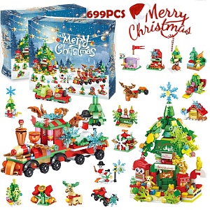 Конструктор "НГ Advent Calendar" поезд №26 (699 деталей)