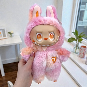 Мягкая игрушка "Labubu Zimomo" сердечко, taidai, светло-розовый, 30см