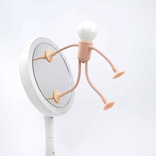 Ночник "Человечек" на присосках, розовый оптом