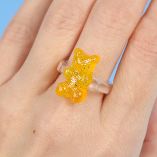 Кольцо "Marmalade bear" желто-оранжевый, JH0536