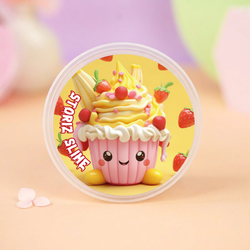 Слайм "Cupcake" желтый, с дек. наполнителем сладости, 180 гр. STORIZ
