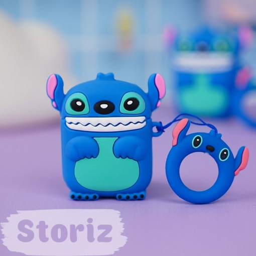 Чехол для AirPods1/2 "Глазастик" синий