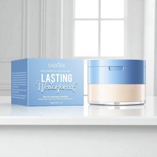 Пудра-консилер для лица "Sadoer" матирующая, слоновая кость, 15г