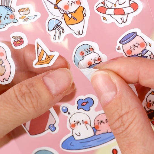 Набор наклеек "Happy Animals" sea calf, 1 лист