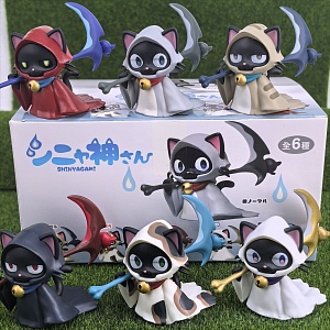 Набор фигурок "Кот-шинигами" в ассортименте 6шт оптом