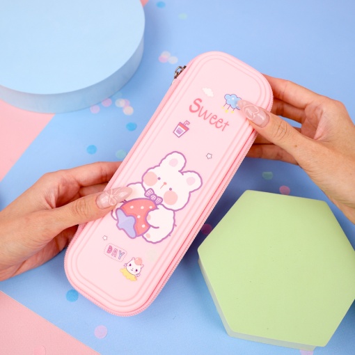 Пенал "Зайка" №7101, розовый, 22х8х4 см