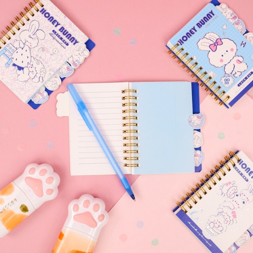 Мини-блокнот на пружине "Honey Bunny" 9,6*11,6 см, в ассортименте 1шт